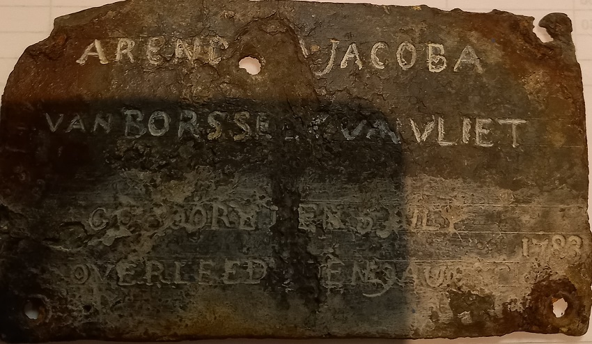 Arendina Jacoba van Borssele van Vliet gebooren den 5 julij overleed den 9 augustus 1783