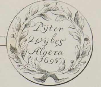 Pijter Wijbes Algera 1695