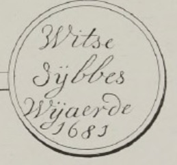 Witse Sijbbes Wijaerde 1681
