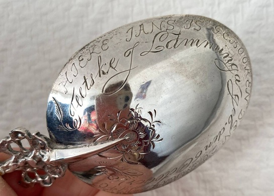 Hieke Jans is gebooren den 20 maart 1740

Teetske J Lamminga, geb. den 6 october 1849