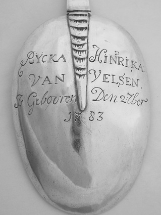 Rycka Hindrika van Velsen is gebooren den 2 : 7ber 1783