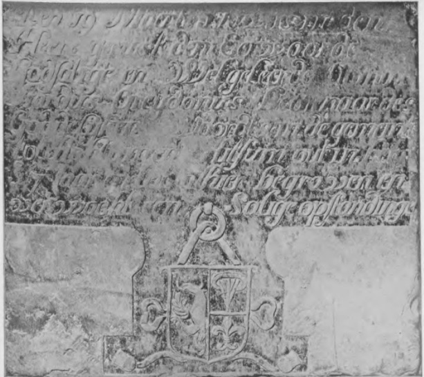 Den 19 maert anno 1712 is in den heere gerust den eerwaarde en godsalige en welgeleerde dominus Tiardus Greydanus bedienaer des goddelijke woordts  in de gmeinte tot Achlum en Hitsum out in het 57 jaar ende leit alhier begraven en verwacht een salige opstandinge