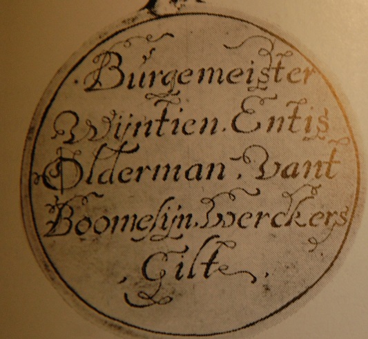 Burgemeister Wijntien Entis olderman vant Boomelijn werckers gilt Burgemeister Wijntien Entis olderman vant Boomelijn werckers gilt
