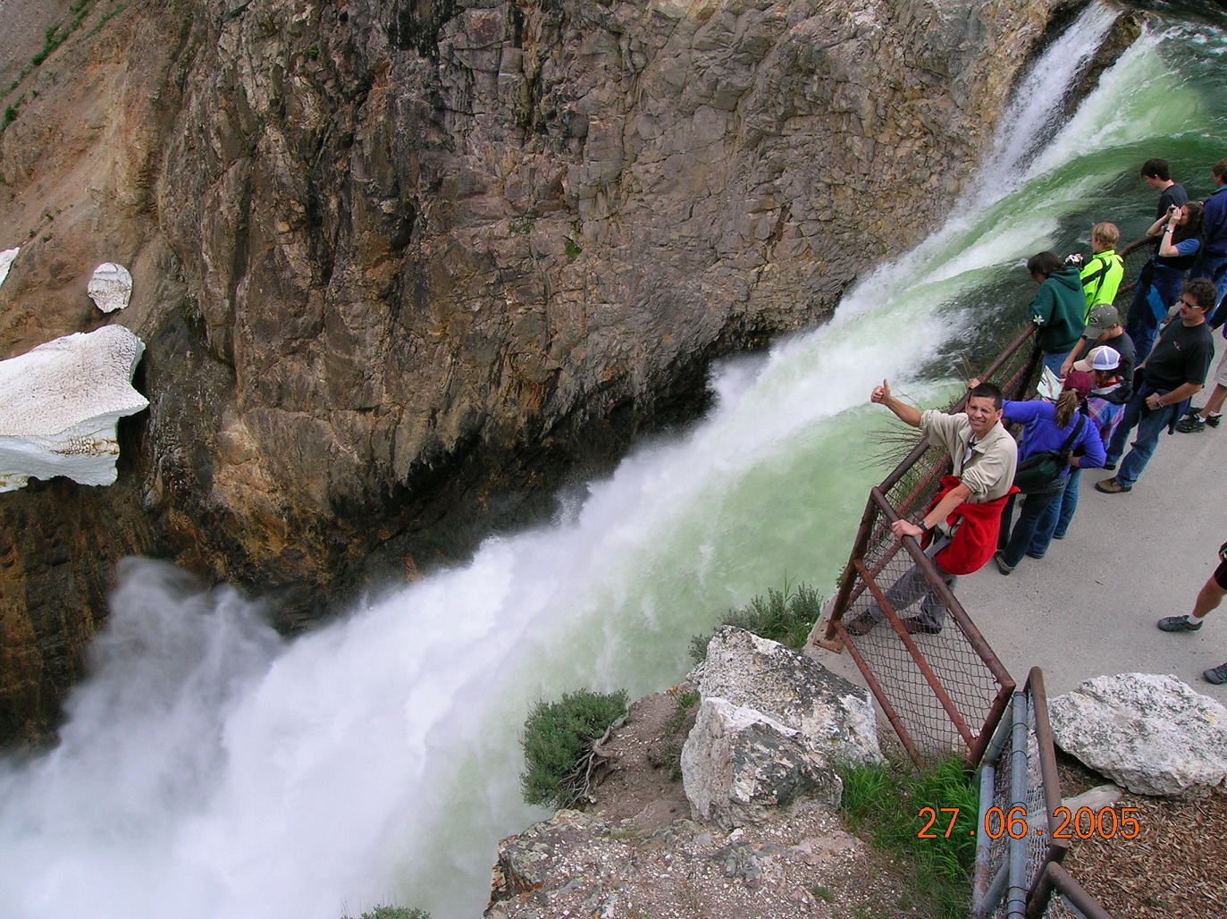 Bij de Yellowstone Falls, 2005