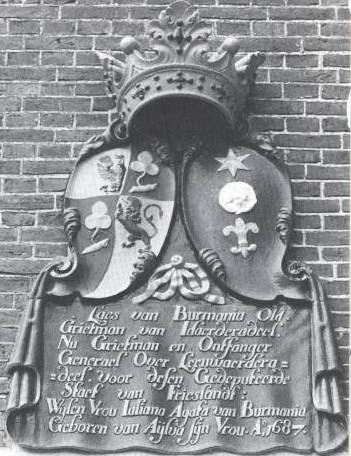 Laes van Burmania old grietman van Idaerderadeel nu grietman en ontfanger generaal over Leeuwarderadeel. voor desen gedupteerde staet van Frieslandt wijlen vrou Juliana Agata van Burmania geboren van Aijlva sijn vrou Ao 1687