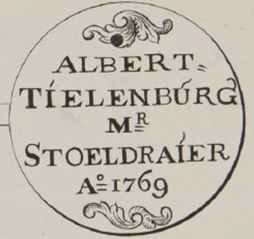 Albert Tielenburg mr stoelendraaier ao 1769