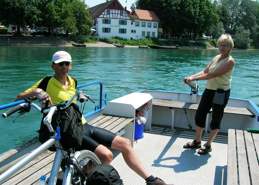 Tijdens fietstocht door Zwitserland, 2006